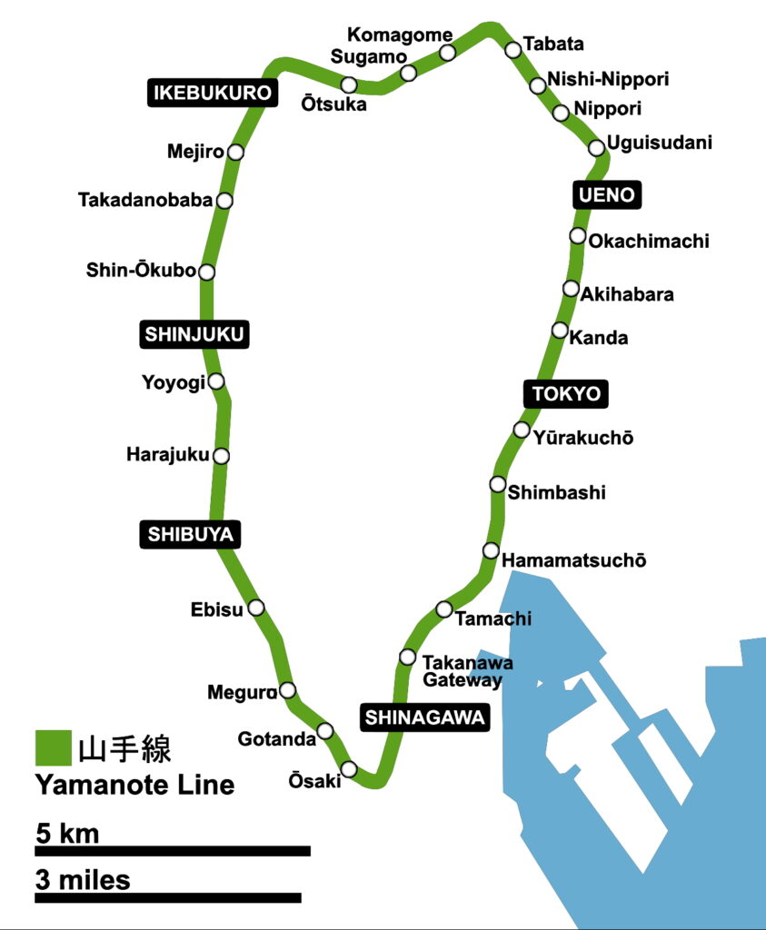 🚆 Tokio Transport Guide: So meisterst du den ÖV in Tokio (Suica, Flughäfen & Tipps) Yamanote Linie 843x1024